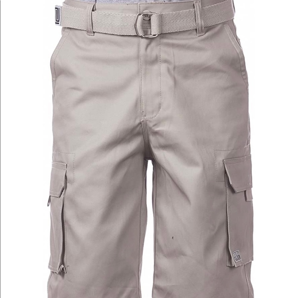 Men's 'Bone' Twill Cargo Club Shorts with Belt !